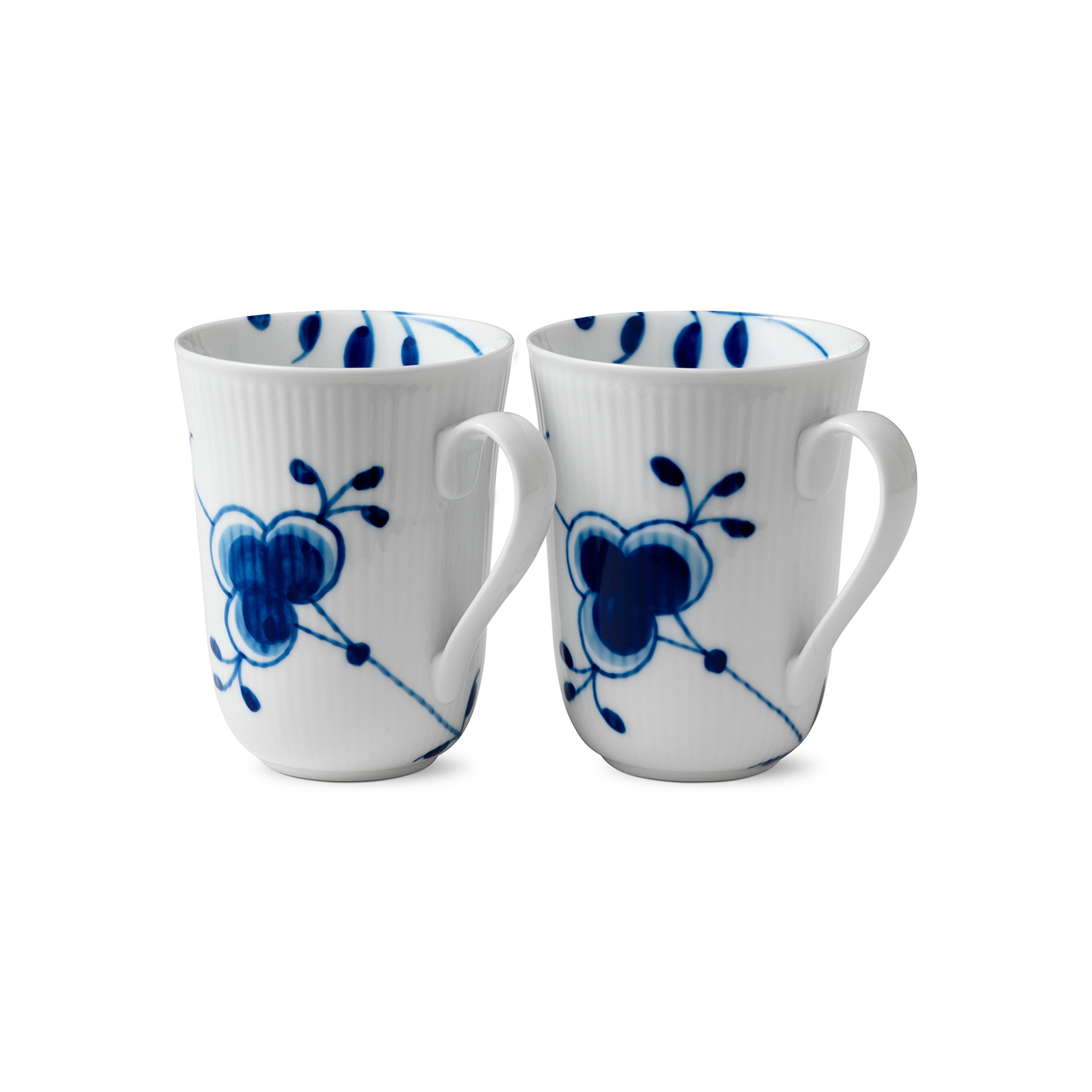 Blue Fluted Mega Cup, 36 cl, 2 pcs | Royal Copenhagen