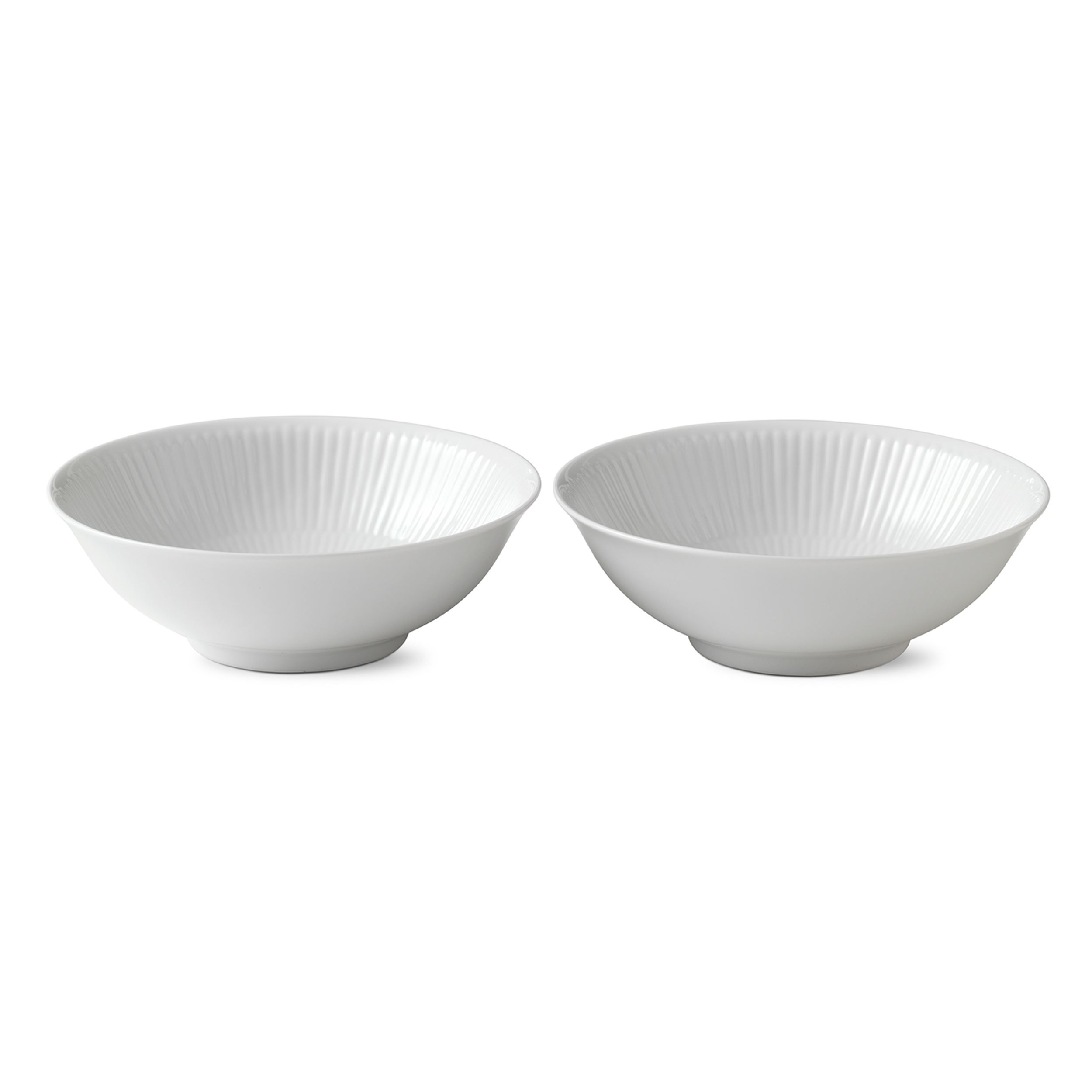 White Fluted Bowl 35 cl, 2 pc Royal Copenhagen