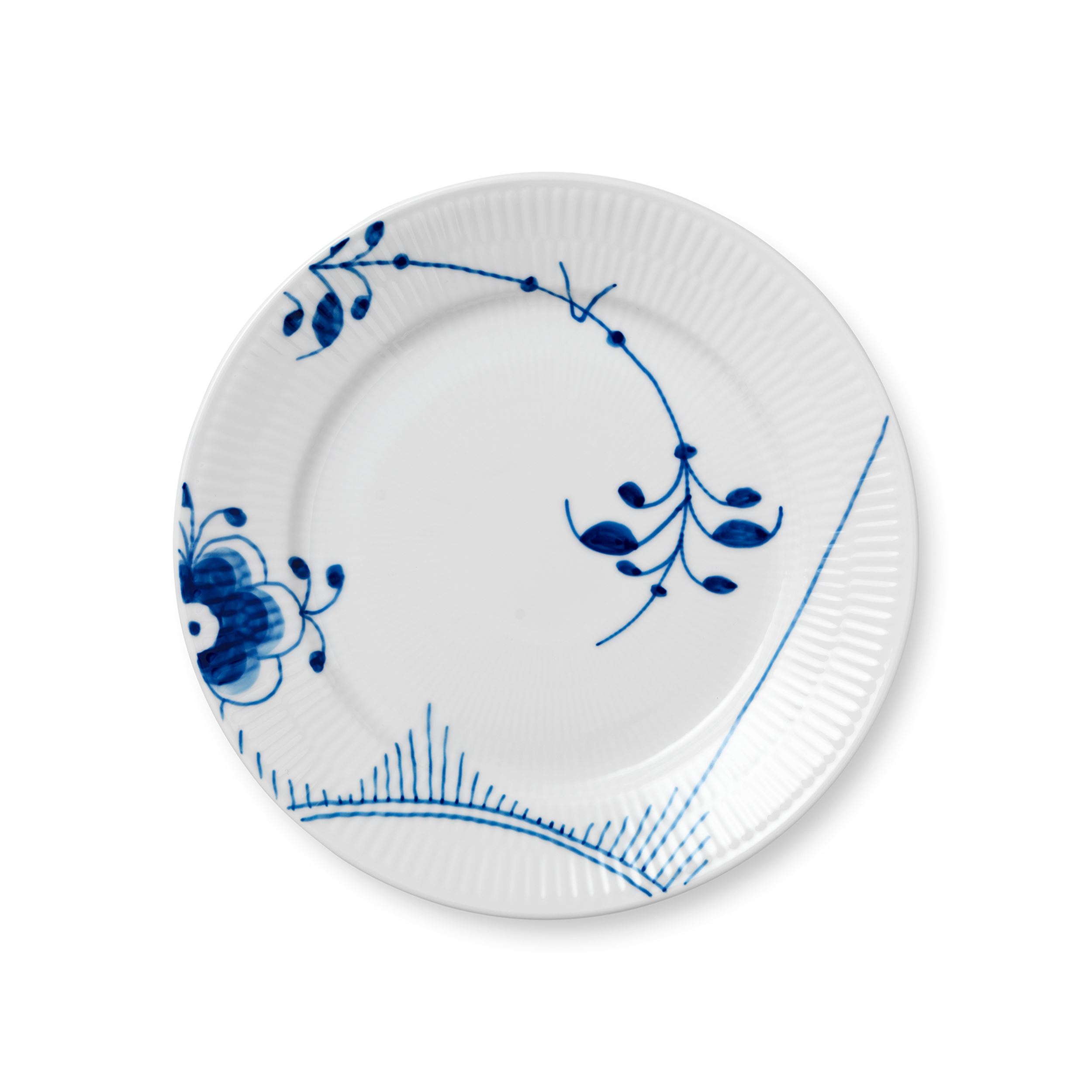 Blue Fluted Mega Plate 22 cm No. 2 | Royal Copenhagen