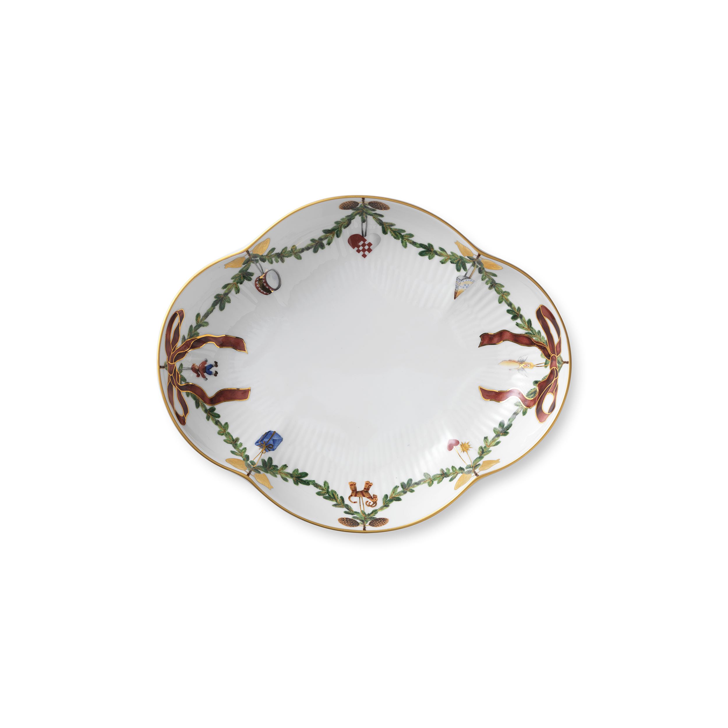 Star Fluted Christmas Dish, 22 cm | Royal Copenhagen