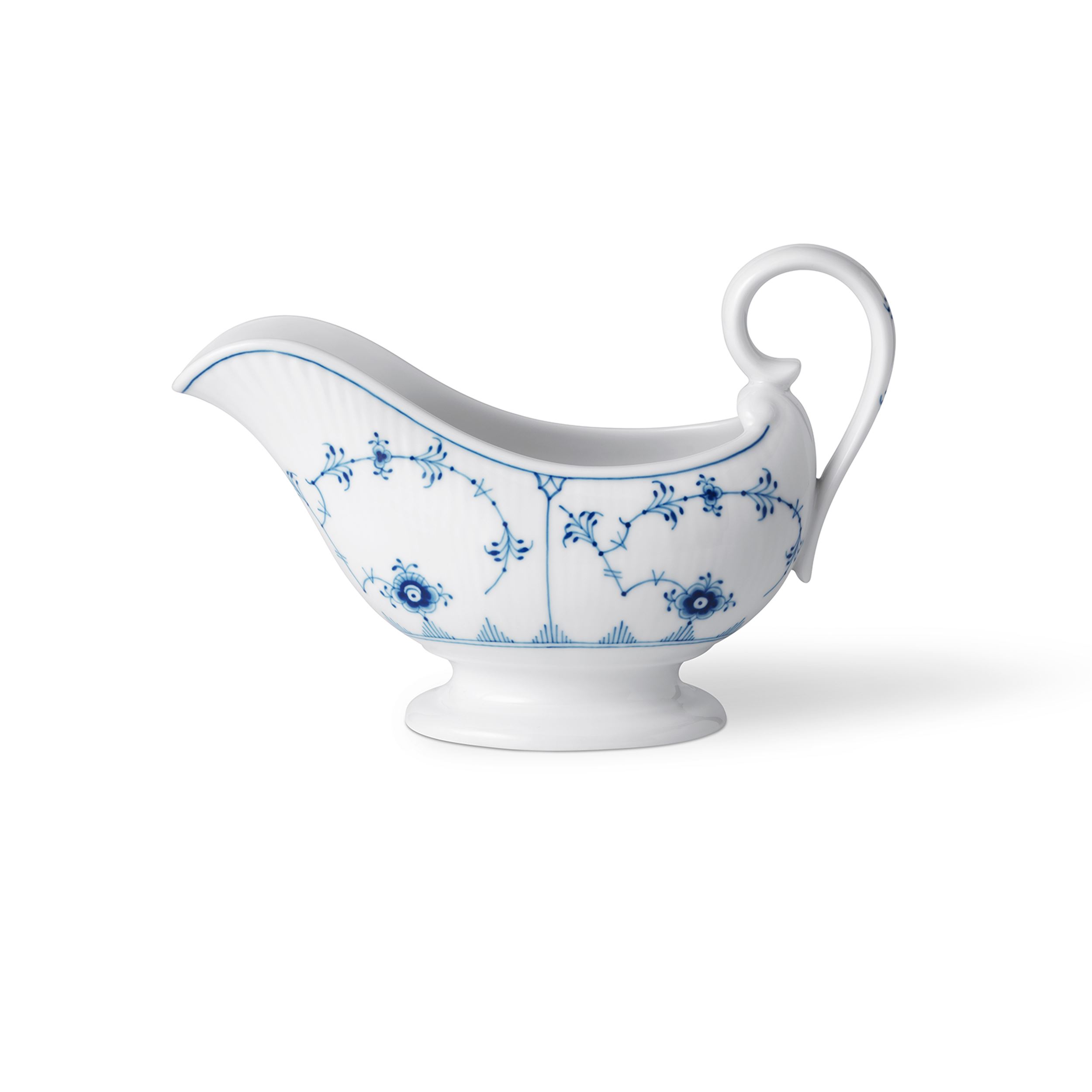 Blue Fluted Plain Sauce Jug, 37 cl | Royal Copenhagen