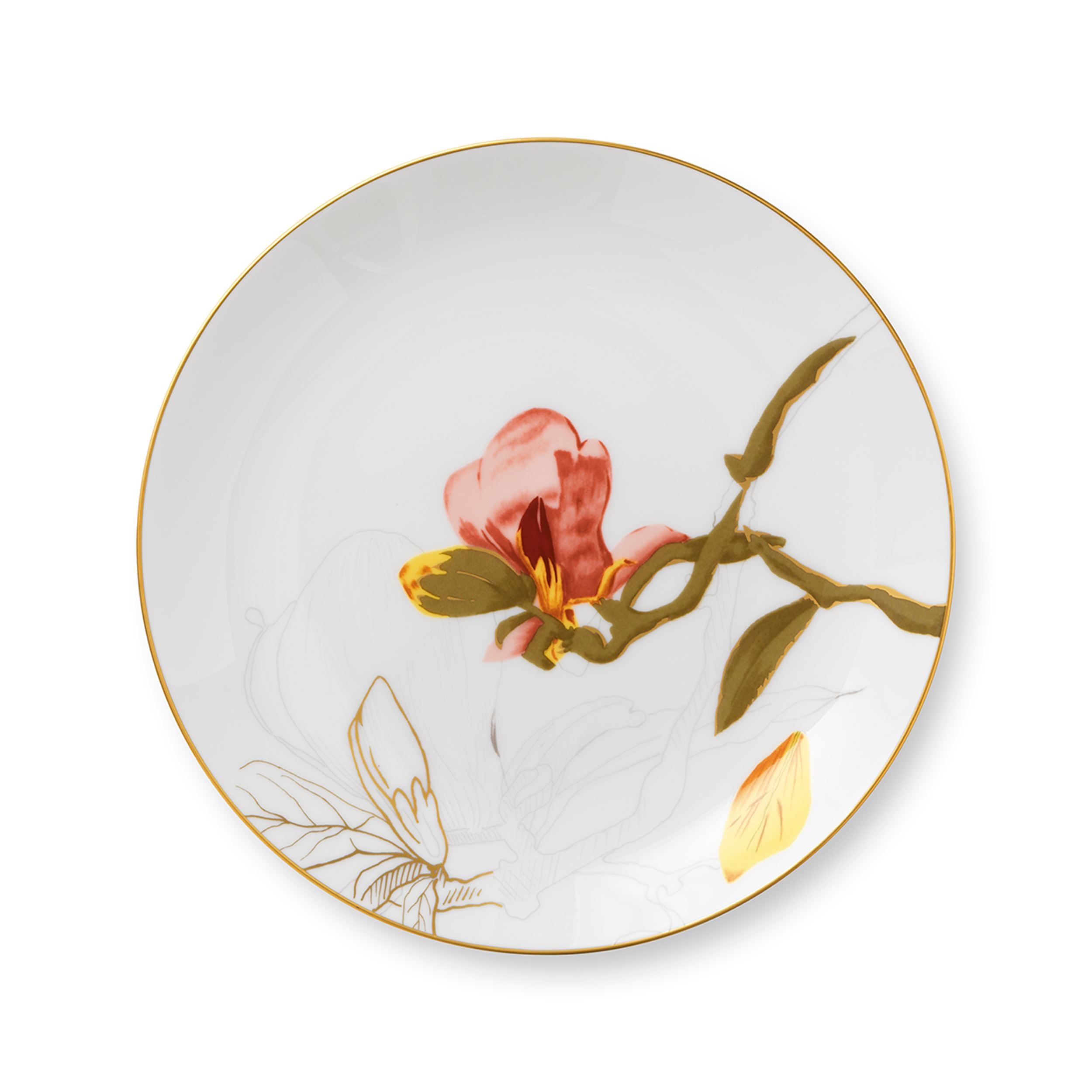 Flora Plate, Magnolia, 22 cm | Royal Copenhagen