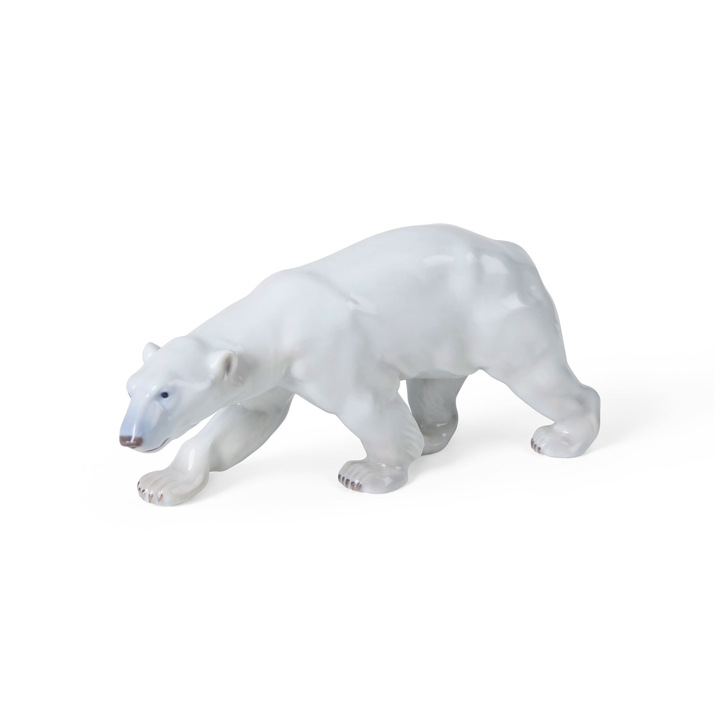Figurines Polar Bear Walking, 14 cm | Royal Copenhagen