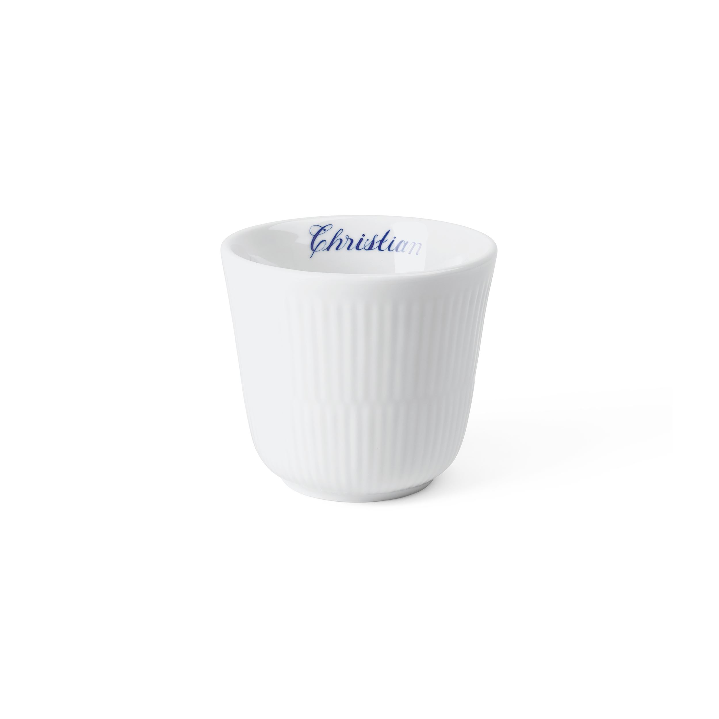 Custom "Mr." White Fluted Thermal Mug 26 cl - Bespoke | Royal Copenhagen