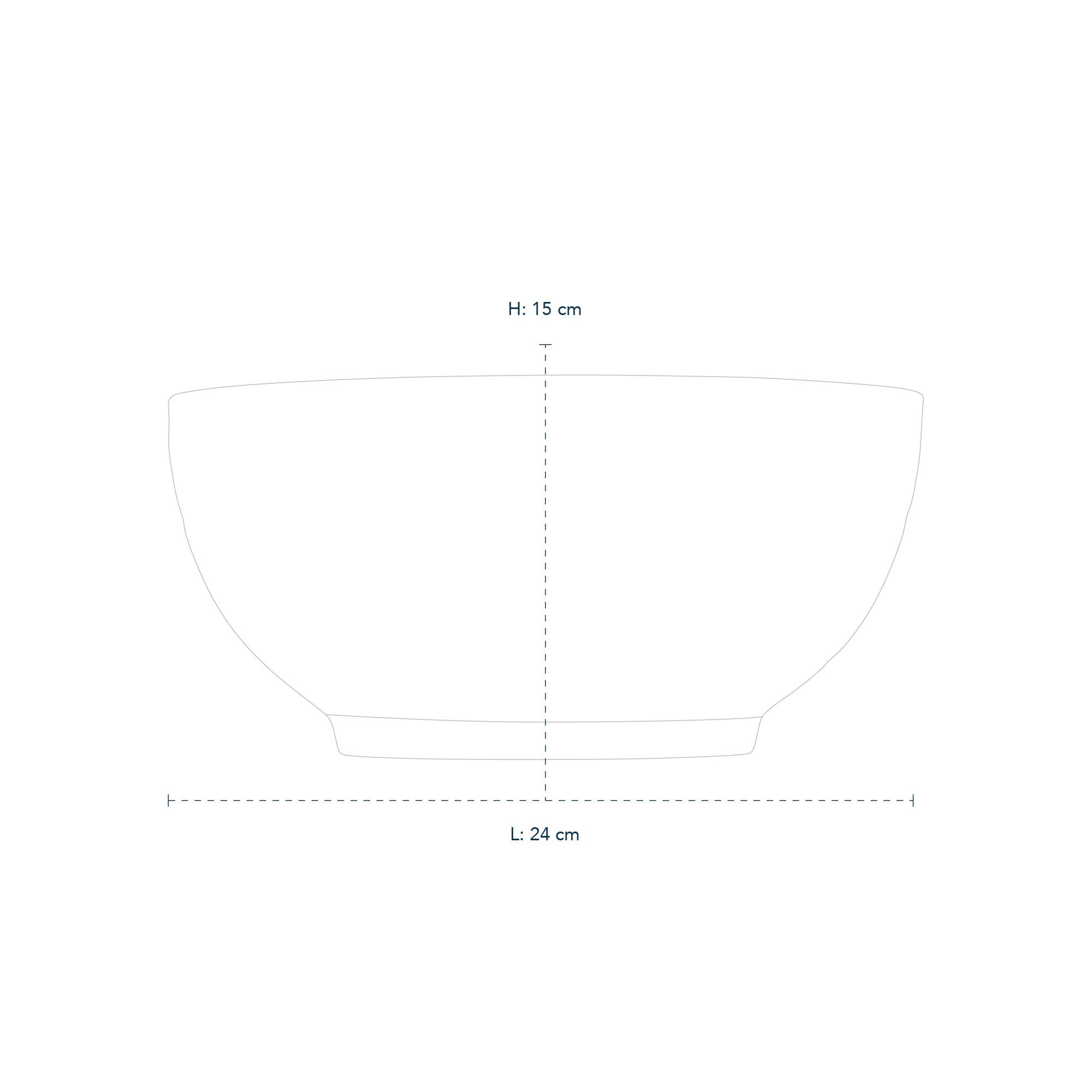 Black Fluted Mega Bowl 310 cl Royal Copenhagen