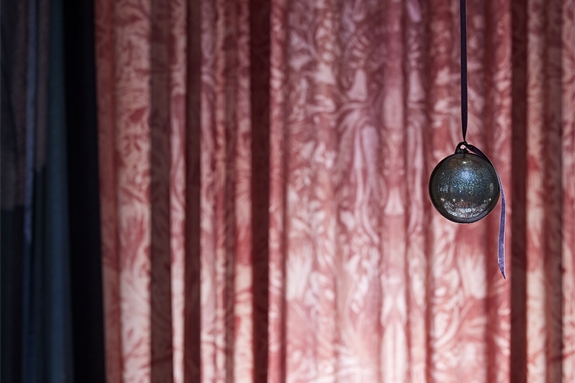 A close up of the drapes from the christmas tables 2022